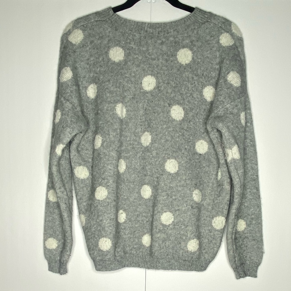 Chelsea & Theodore Gray Polka Dot Knit Sweater – Women’s M